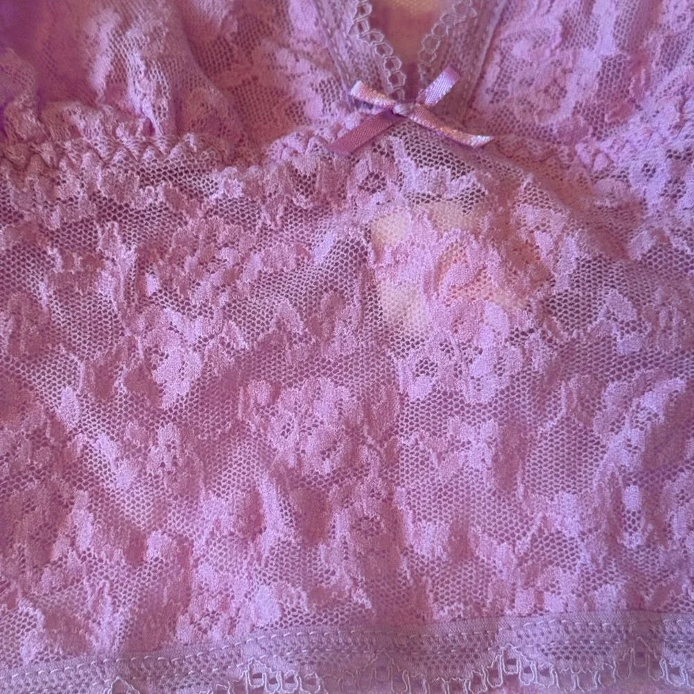 Victoria’s Secret Purple lace bralette size large triangle cups soft stretchy